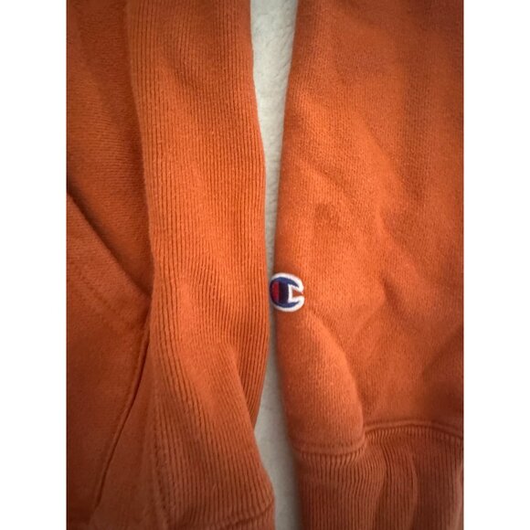 Champion Y2K Reverse Weave Dark Burnt Orange Hoodie Hooded Sweatshirt‎ Small - Picture 2 of 11
